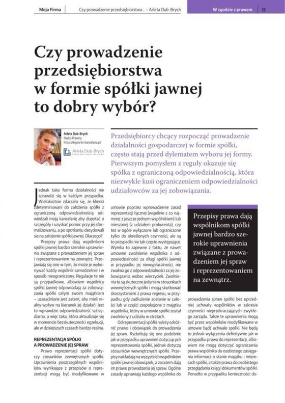 Spółka jawna czy to dobry wybór