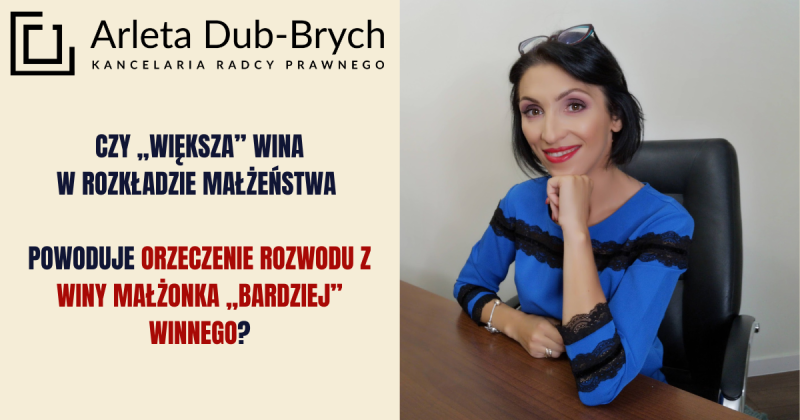 Czy „większa” wina w rozkładzie małżeństwa, powoduje orzeczenie rozwodu z winy małżonka „bardziej” winnego?
